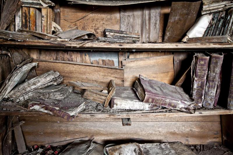 Shelved - photograph by Sarah R. Bloom